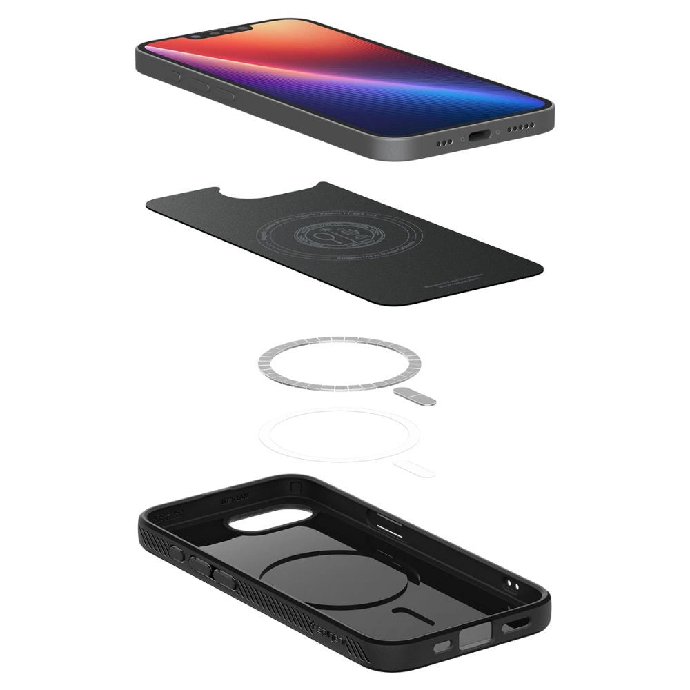Spigen Liquid Air Mag MagSafe iPhone 16e Case - Matte Black_8