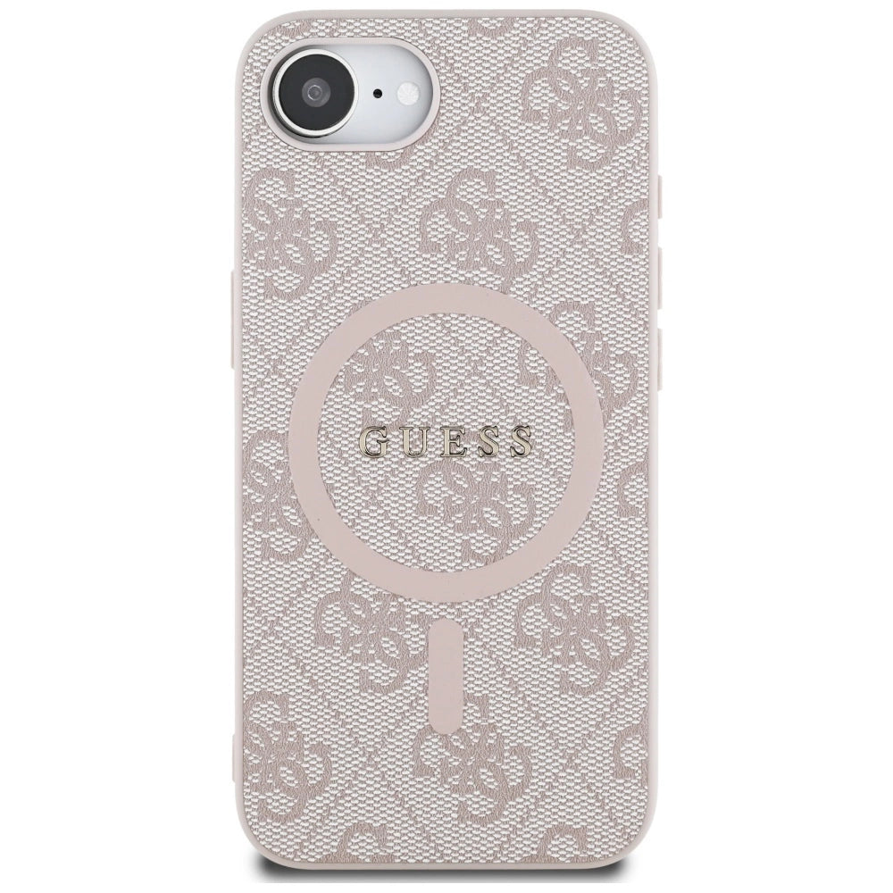 Guess 4G Ring Classic Logo MagSafe iPhone 16e Case - Pink_2