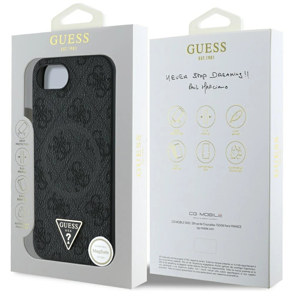 Guess 4G Ring Triangle Logo MagSafe case for iPhone 16e - black_7