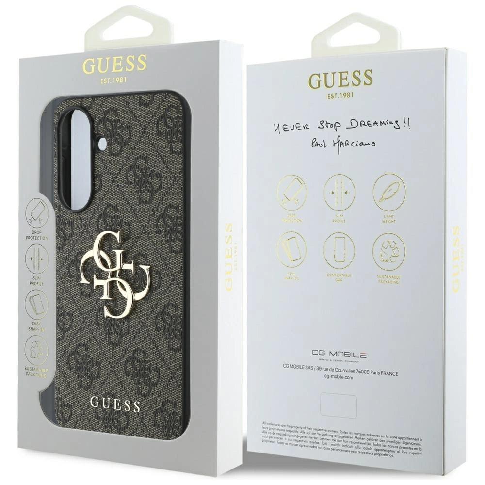 Guess Big 4G Logo Classic Logo Case for Samsung Galaxy A56 - Brown_6