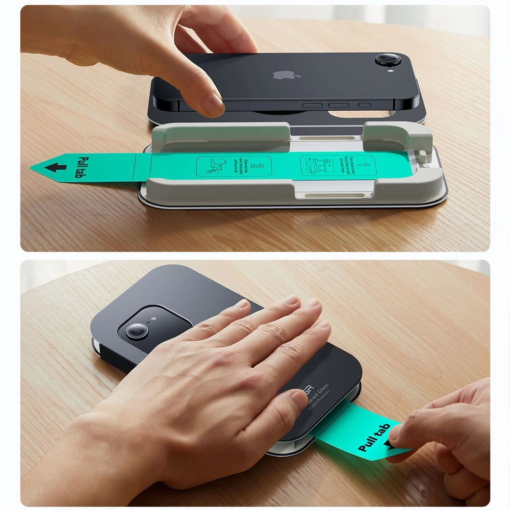 ESR UltraFit Tempered Glass 2-pack case for iPhone 13 / 13 Pro / 14 / 16e_8