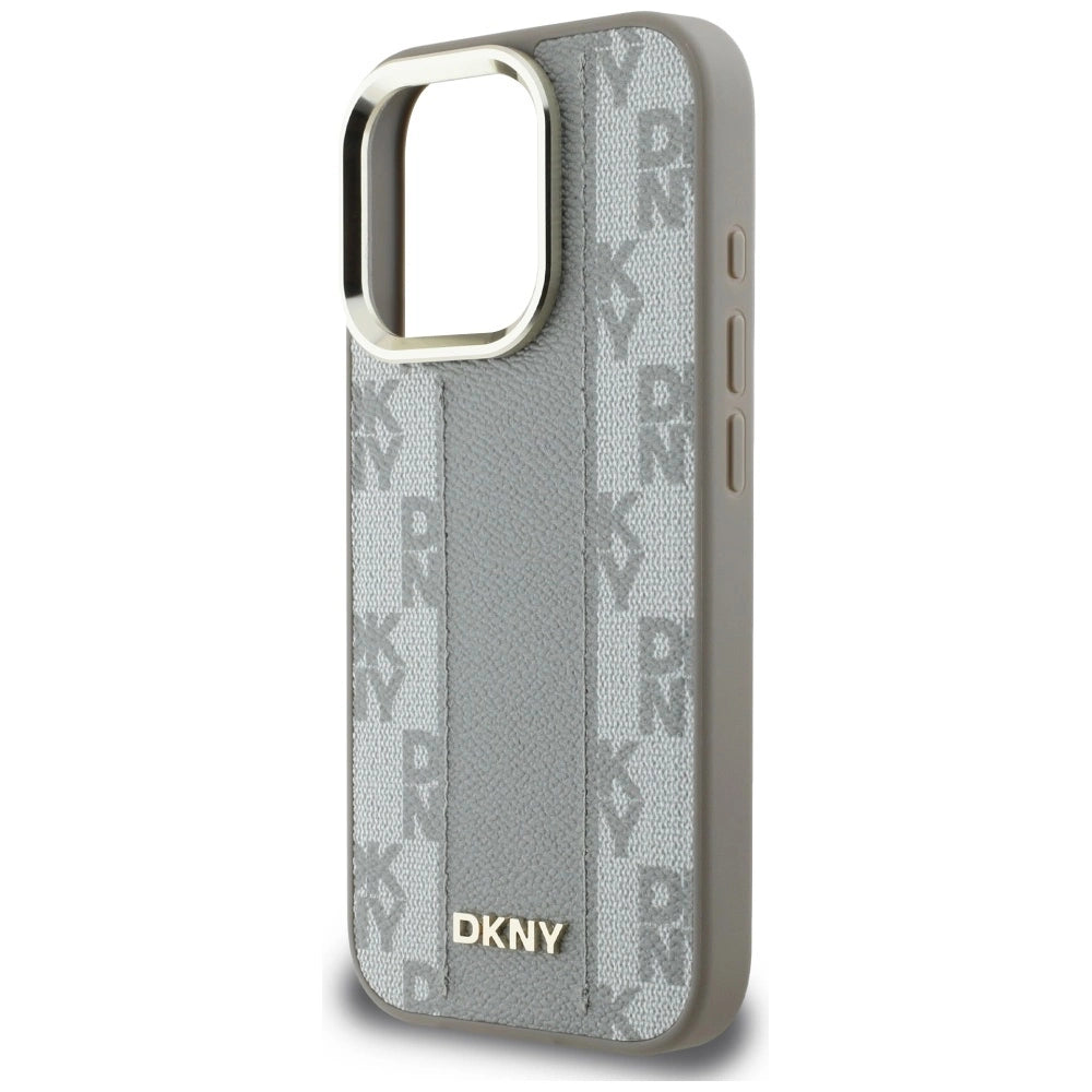 DKNY Checkered Pattern Magsafe iPhone 16 Pro Case - Beige_5