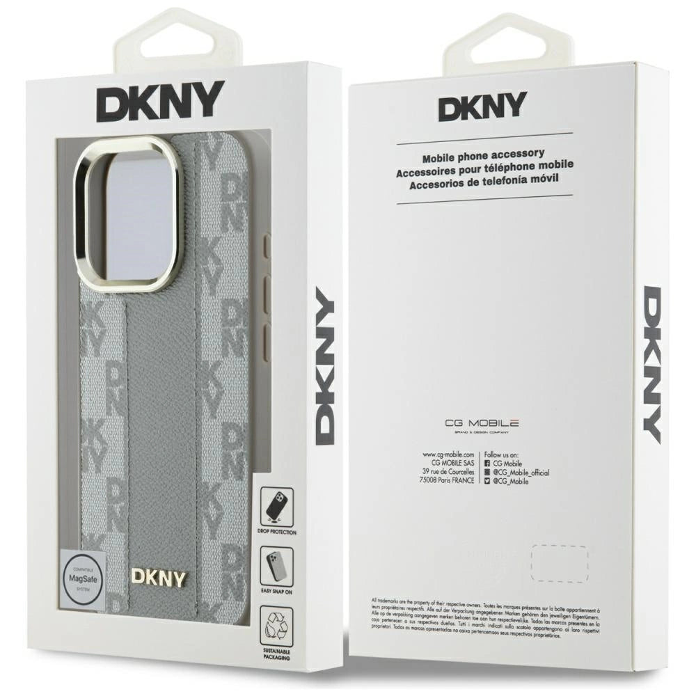 DKNY Checkered Pattern Magsafe iPhone 16 Pro Max Case - Beige_7