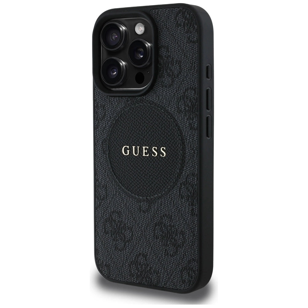 Guess 4G Circle Classic Logo MagSafe case for iPhone 16 Pro - black_1