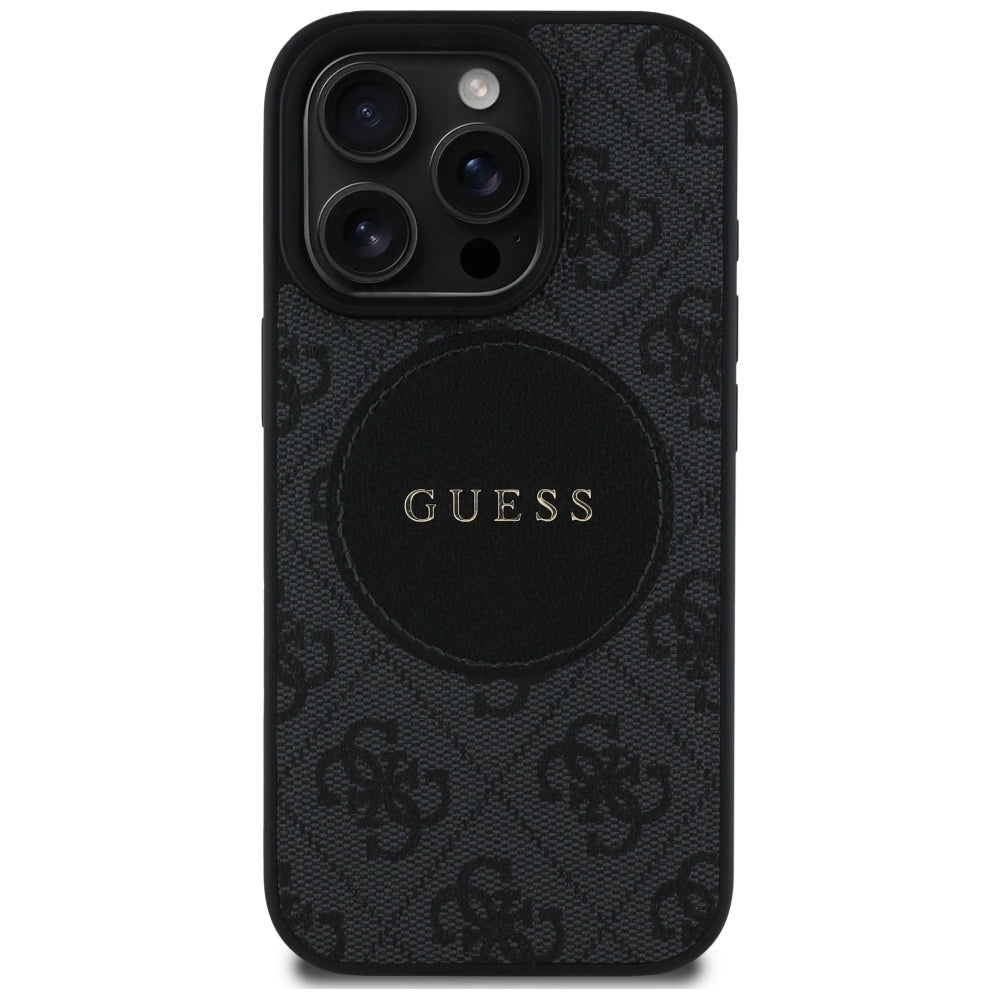 Guess 4G Circle Classic Logo MagSafe case for iPhone 16 Pro - black_2