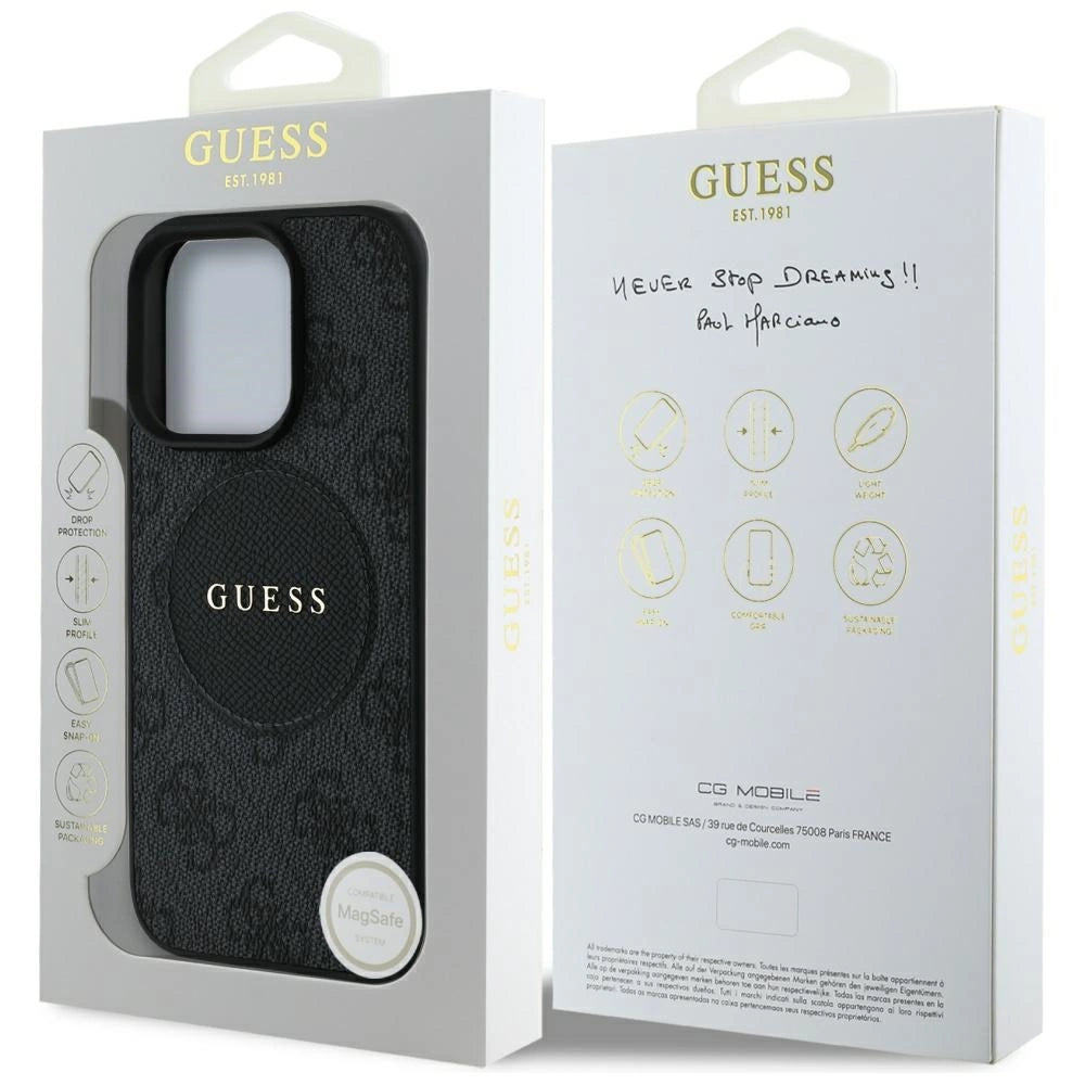 Guess 4G Circle Classic Logo MagSafe case for iPhone 16 Pro - black_7