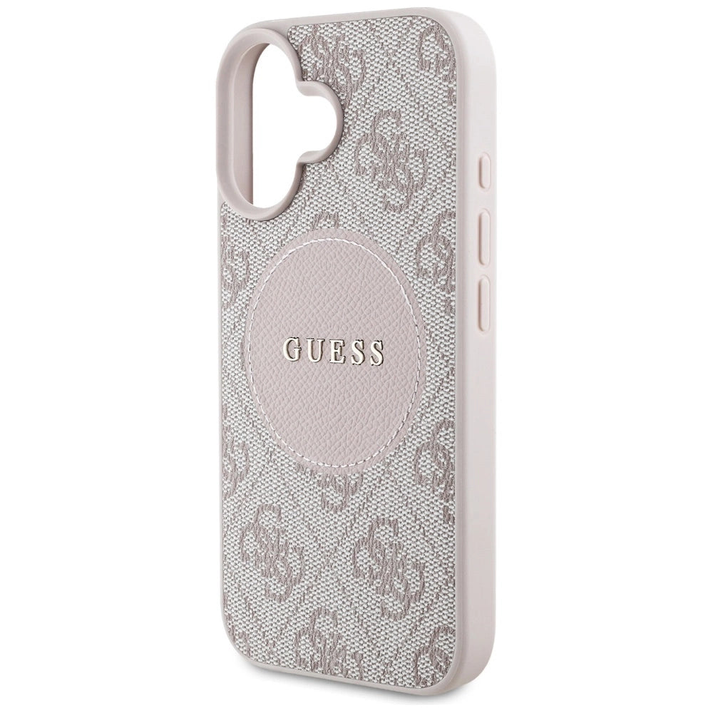 Guess 4G Circle Classic Logo MagSafe iPhone 16 Case - Pink_5