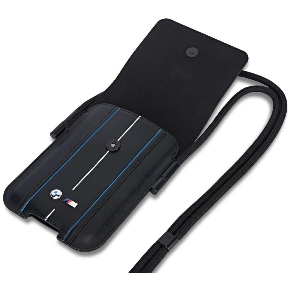 BMW Phone Pouch Blue Stripes Phone Bag - Black_2