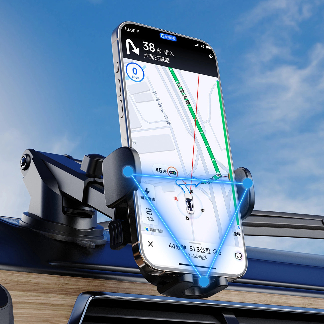 Dudao F2N smartphone holder for 360° air vent - black_2