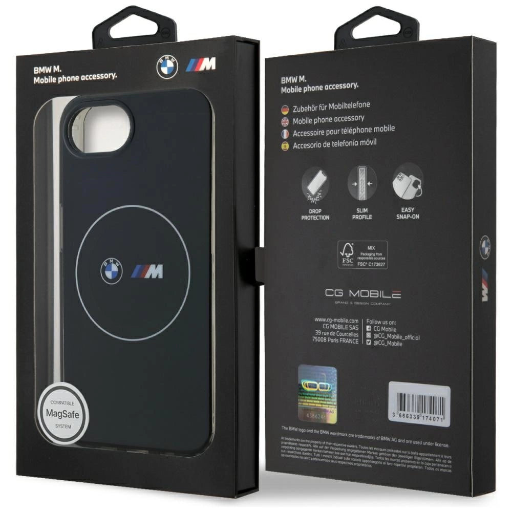 BMW IML Metal White Circle MagSafe iPhone 16e Case - Black_7