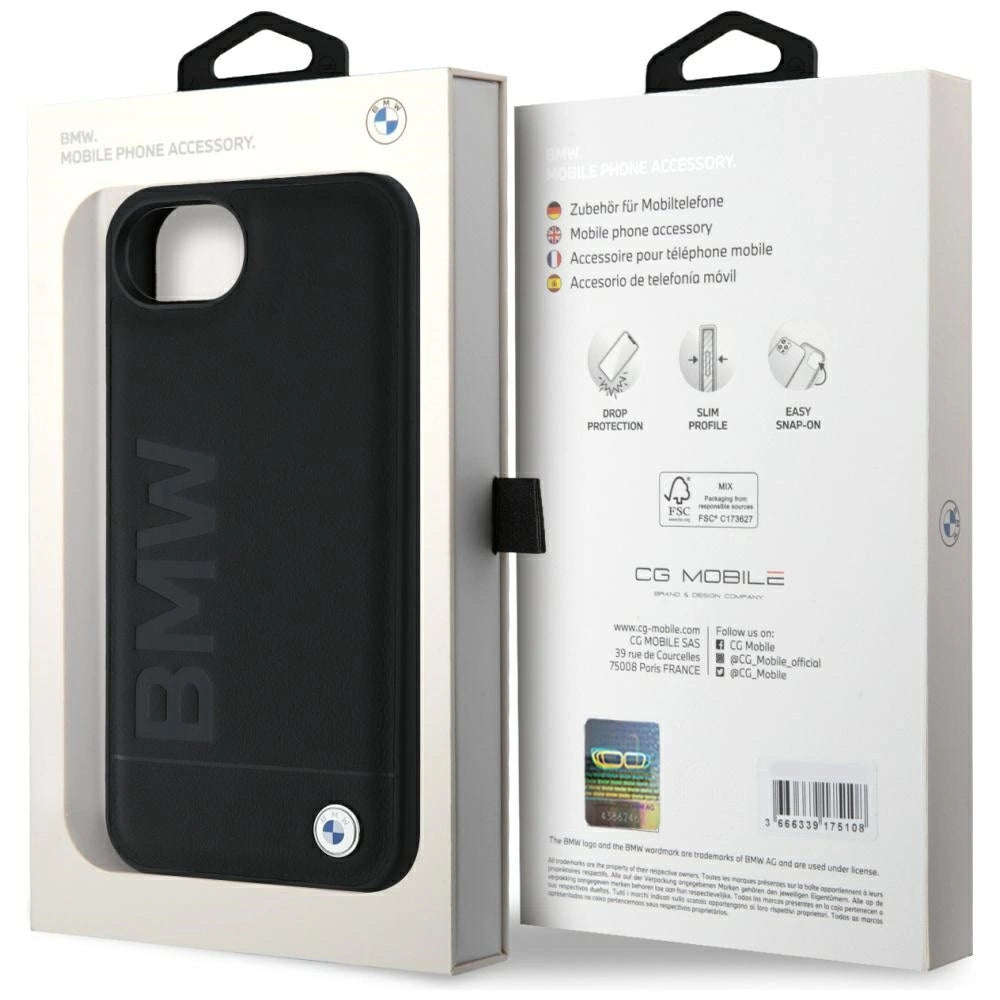 BMW Leather Hot Stamp iPhone 16e Case - Black_7