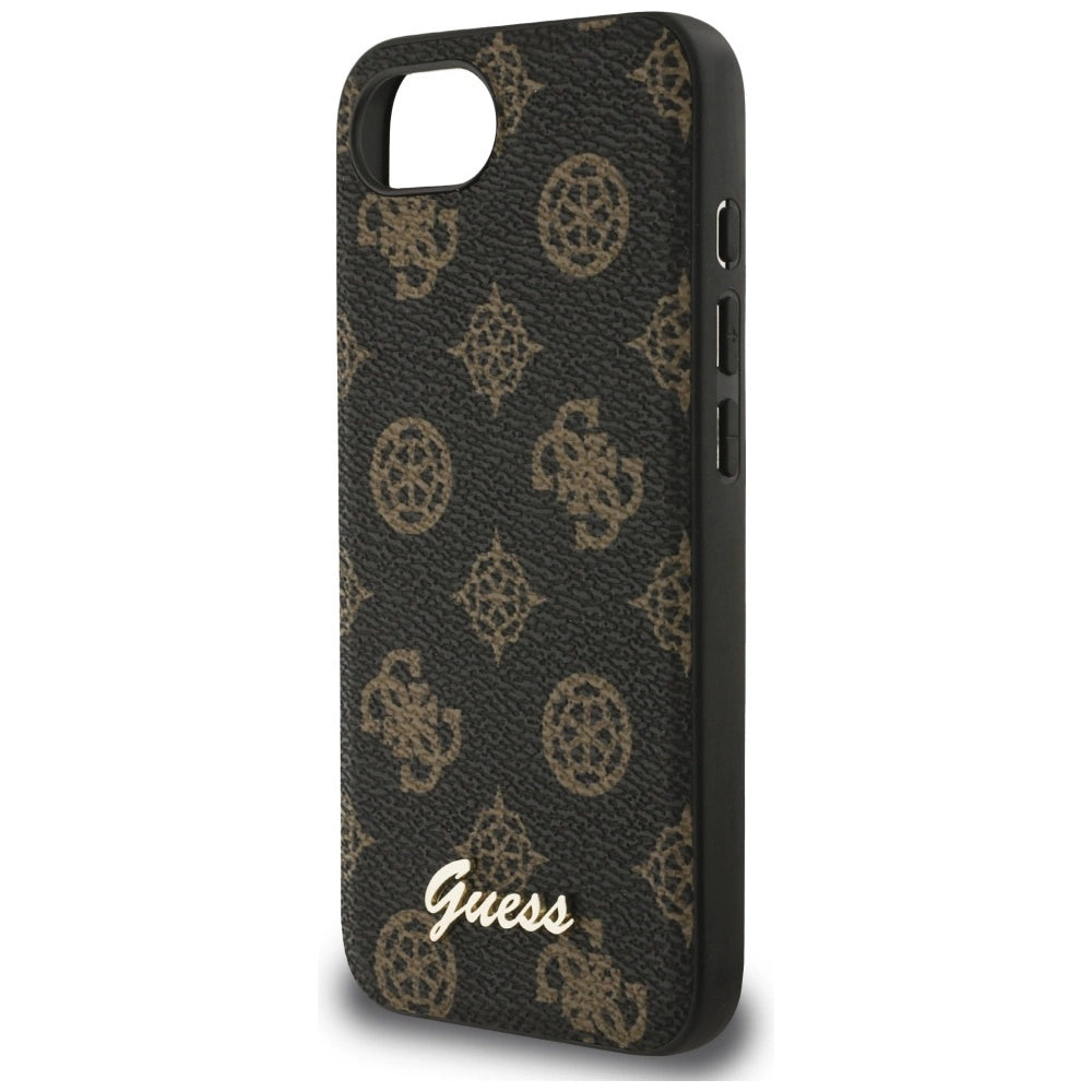 Guess Peony Script Logo MagSafe iPhone 16e Case Black_5