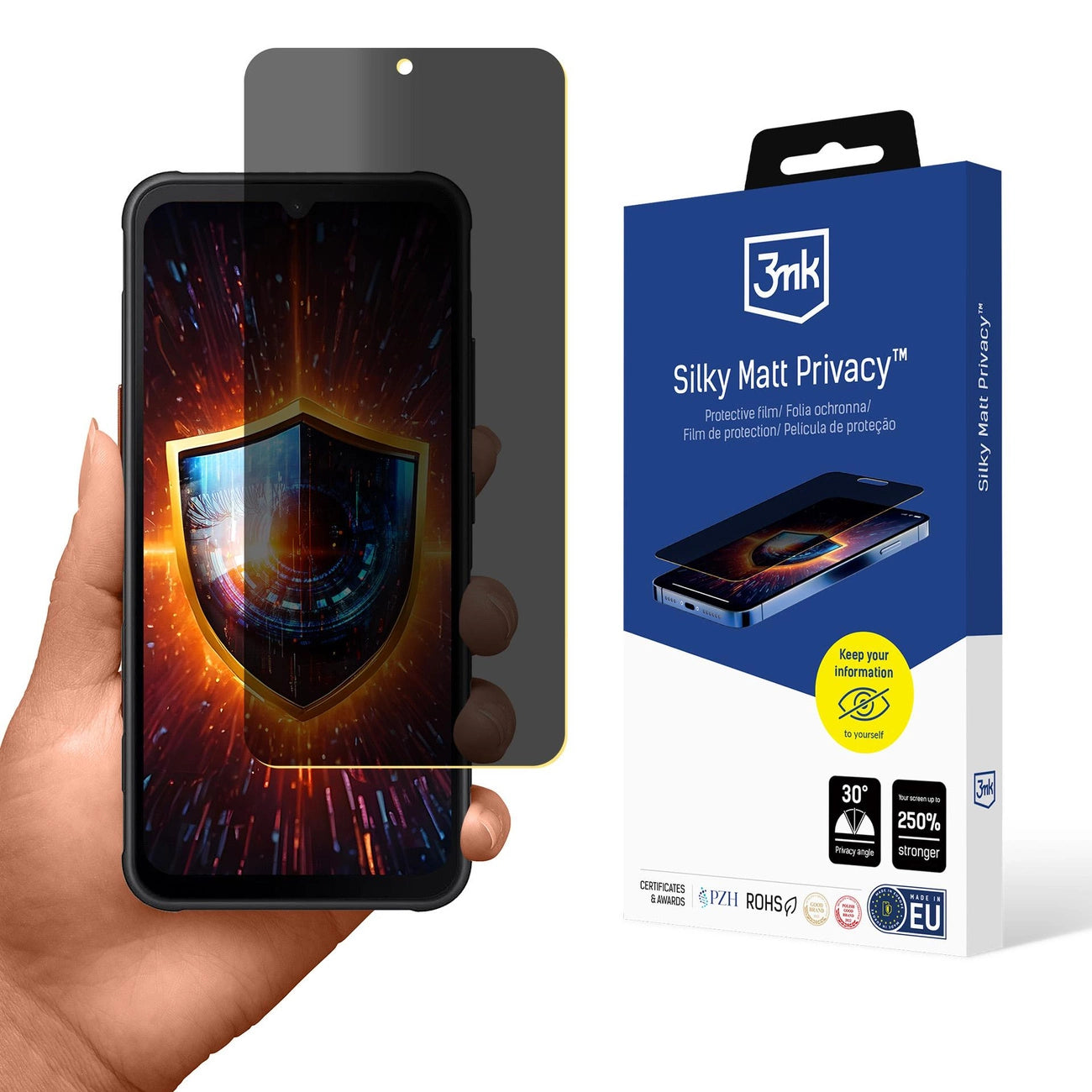 Privacy Screen Protector 3mk Silky Matt Privacy for Samsung Galaxy XCover 7 Pro_0