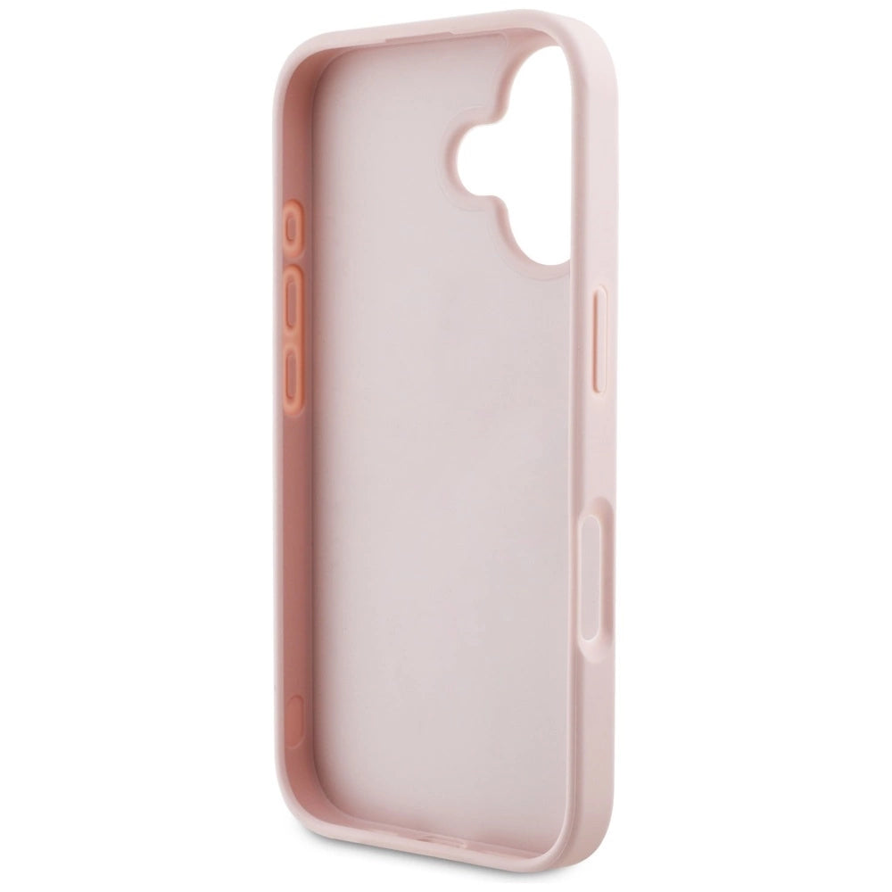 Guess Grained Roses Big 4G logo iPhone 16 case - pink_6