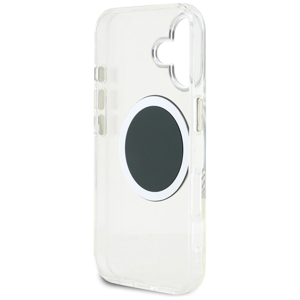 Guess IML Metal Colored Circle Classic Logo MagSafe case for iPhone 16 - black_6