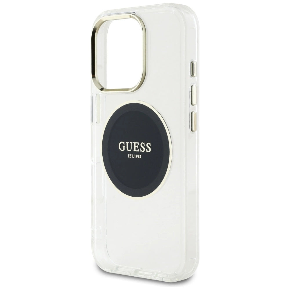 Guess IML Metal Colored Circle Classic Logo MagSafe case for iPhone 16 Pro - black_5