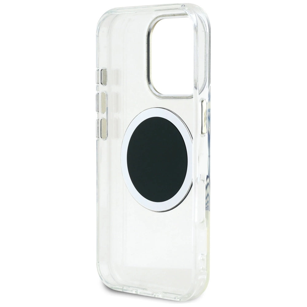 Guess IML Metal Colored Circle Classic Logo MagSafe case for iPhone 16 Pro - black_6