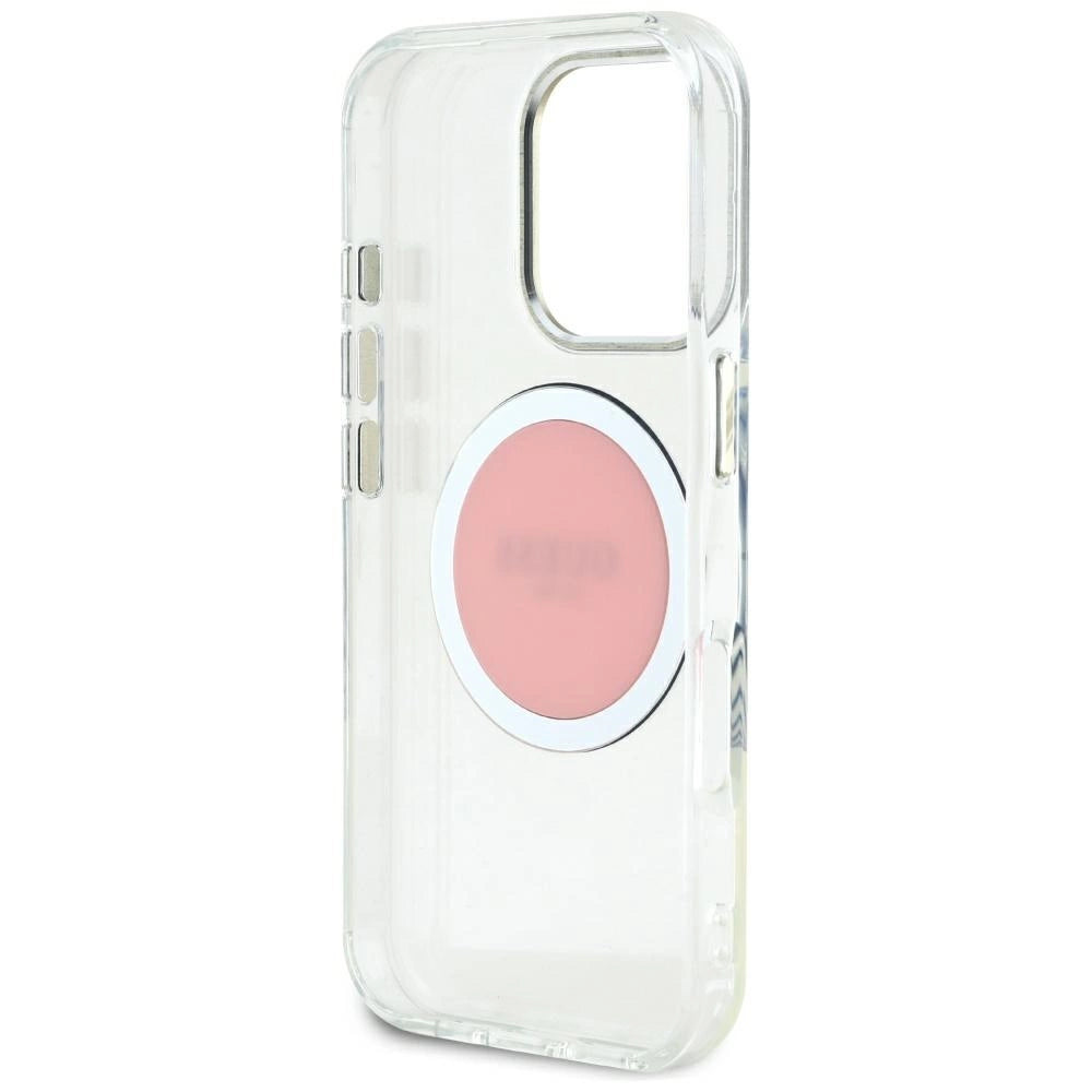 Guess IML Metal Colored Circle Classic Logo MagSafe case for iPhone 16 Pro Max - pink_6