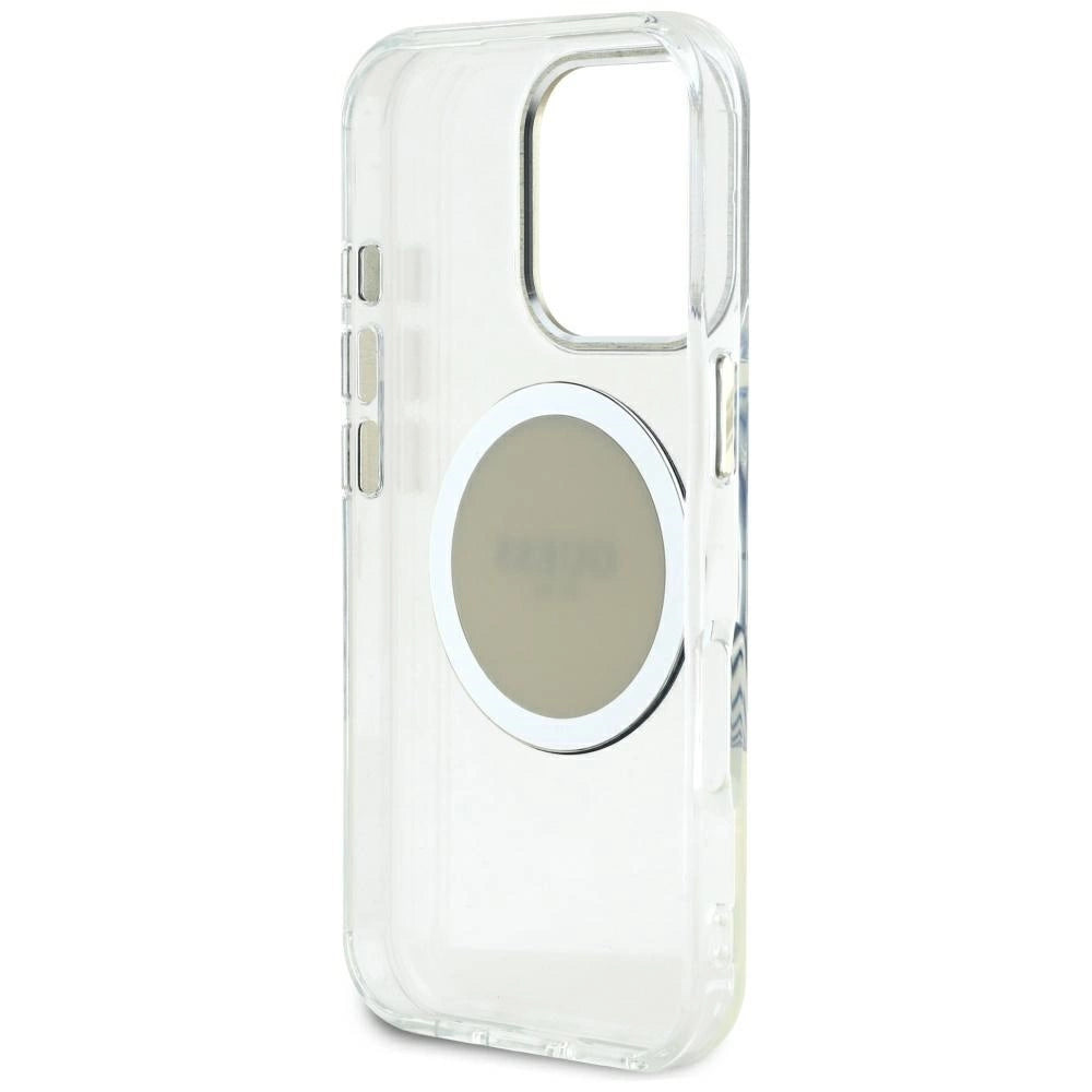 Guess IML Metal Colored Circle Classic Logo MagSafe case for iPhone 16 Pro Max - gray_6