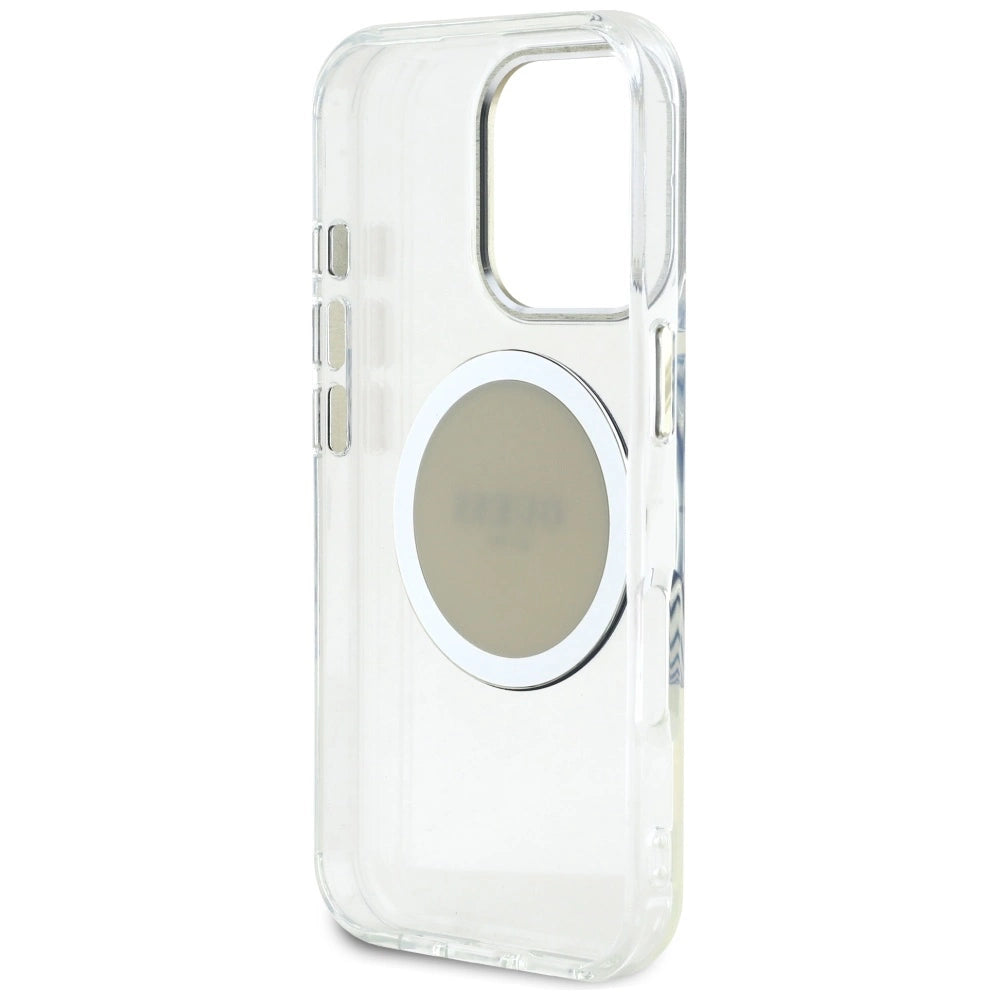 Guess IML Metal Colored Circle Classic Logo MagSafe case for iPhone 16 Pro - gray_6