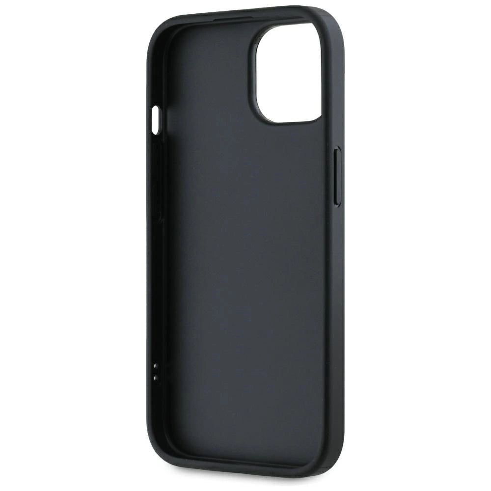 Karl Lagerfeld Saffiano Athleisure Stripes Cord iPhone 15 Case - Red_5
