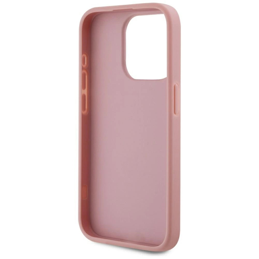 Karl Lagerfeld Wrinkled Metal Signature iPhone 15 Pro Case - Pink_6