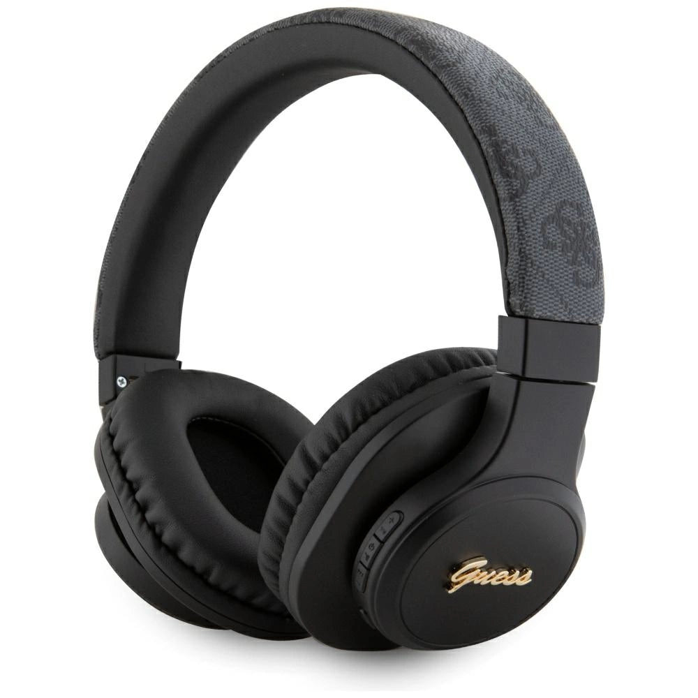 Guess Leather Tone On Tone Script Bluetooth 4G Over-Ear Headphones - Black_0