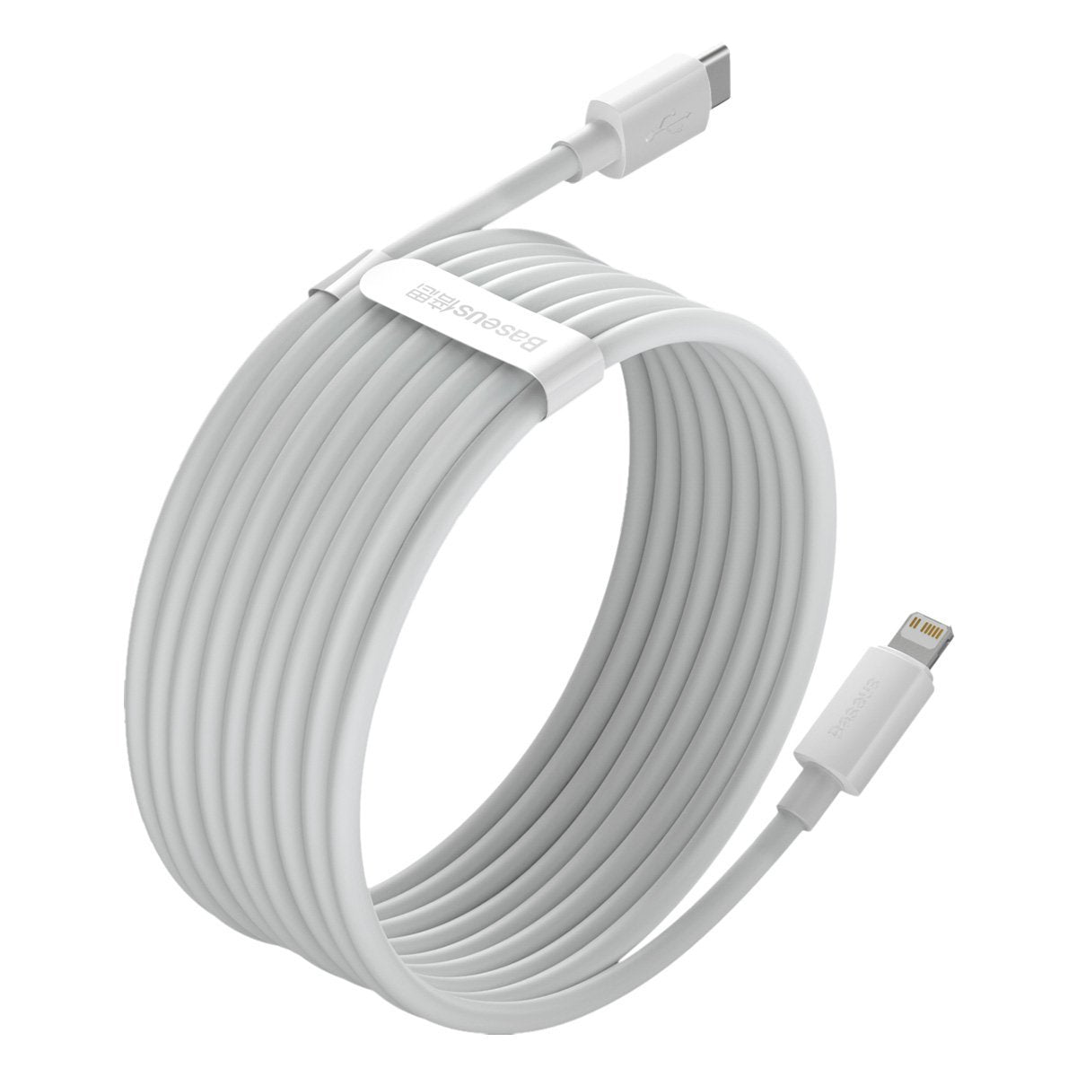 Baseus Simple Wisdom Data Cable Kit USB-C to Lightning PD 20W (2PCS/Set) 1.5m White_8