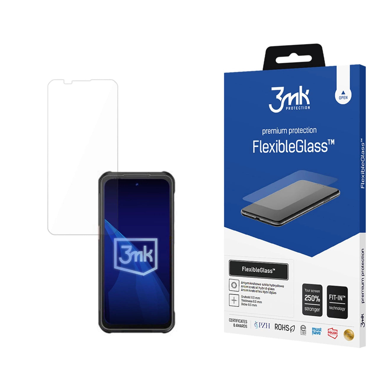 Hybrid glass 3mk FlexibleGlass for Rugged Phones P10_0