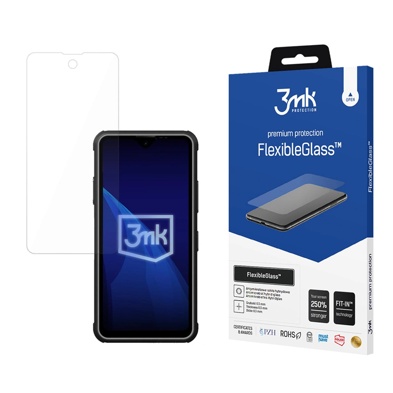 Hybrid glass 3mk FlexibleGlass for Rugged Phones R4GT_0