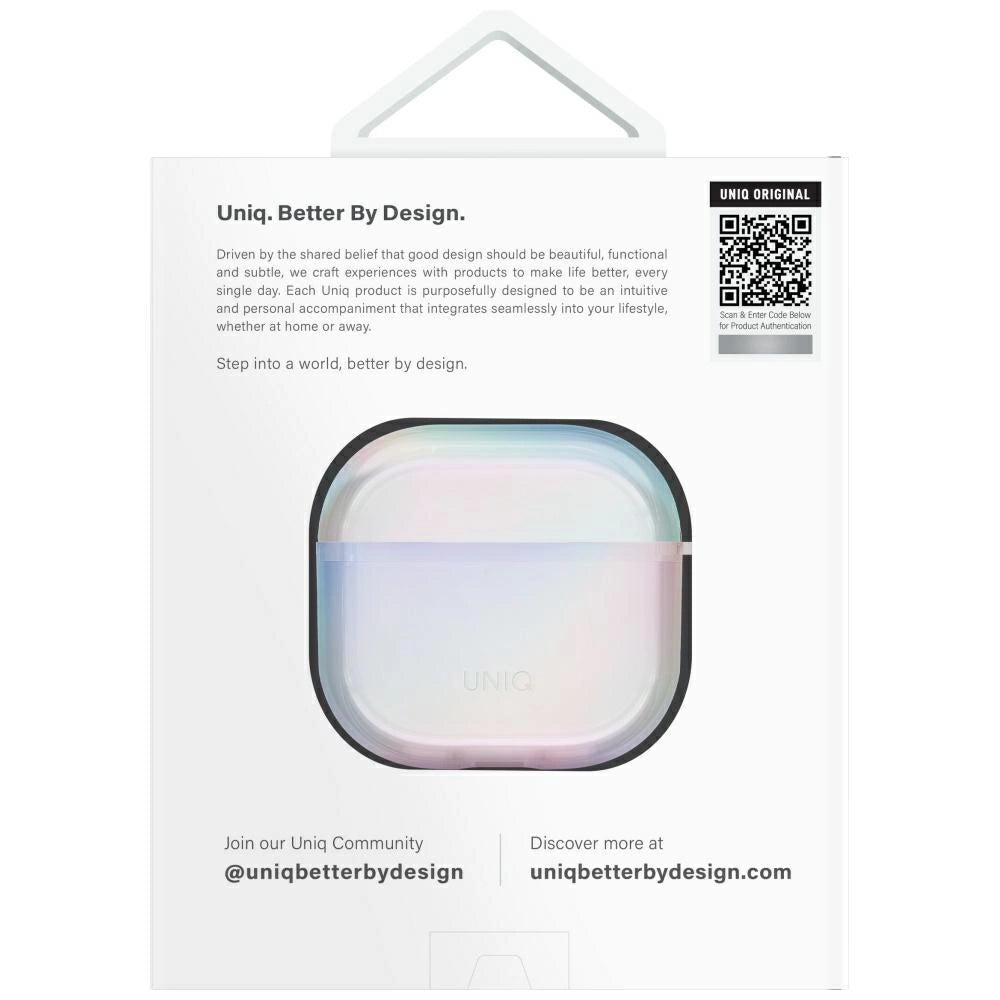 Uniq Iridescia case for AirPods 4 Hang Case - holo white_4