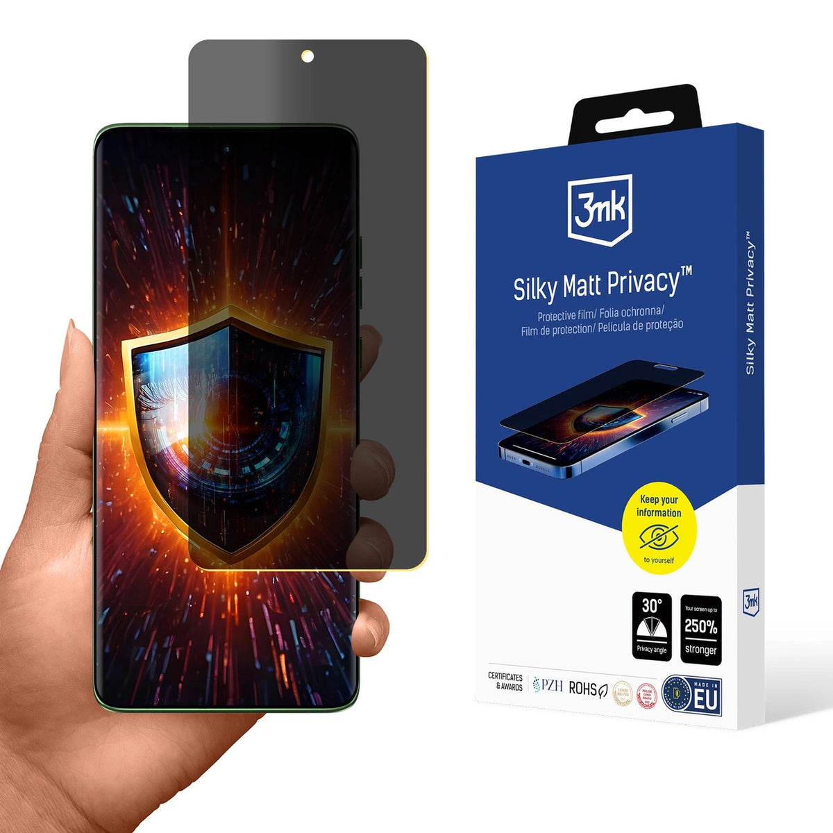 Privacy Screen Protector 3mk Silky Matt Privacy for Motorola Edge 60_0