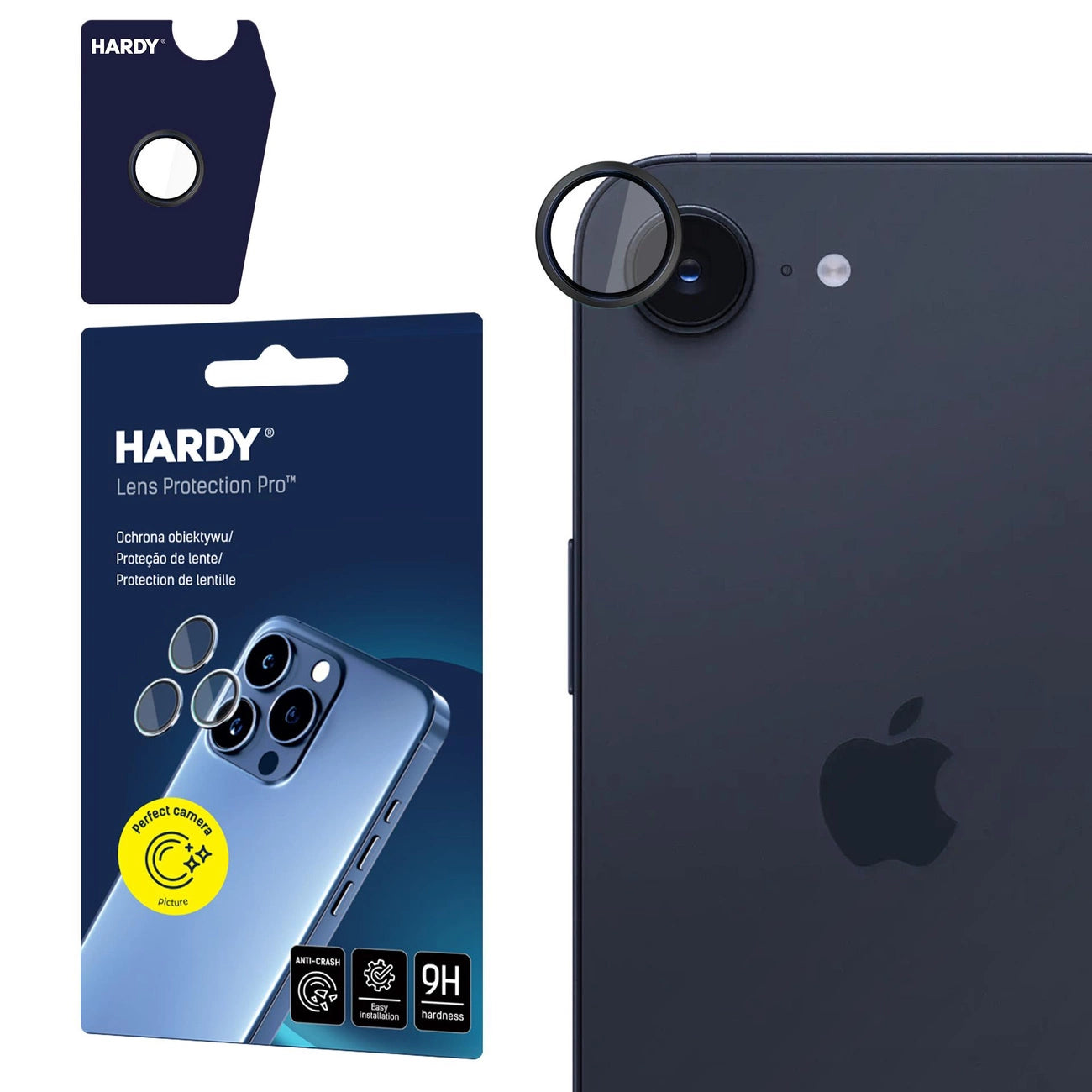 3mk HARDY Lens Protection Pro Glass for Apple iPhone 16E - Black_0