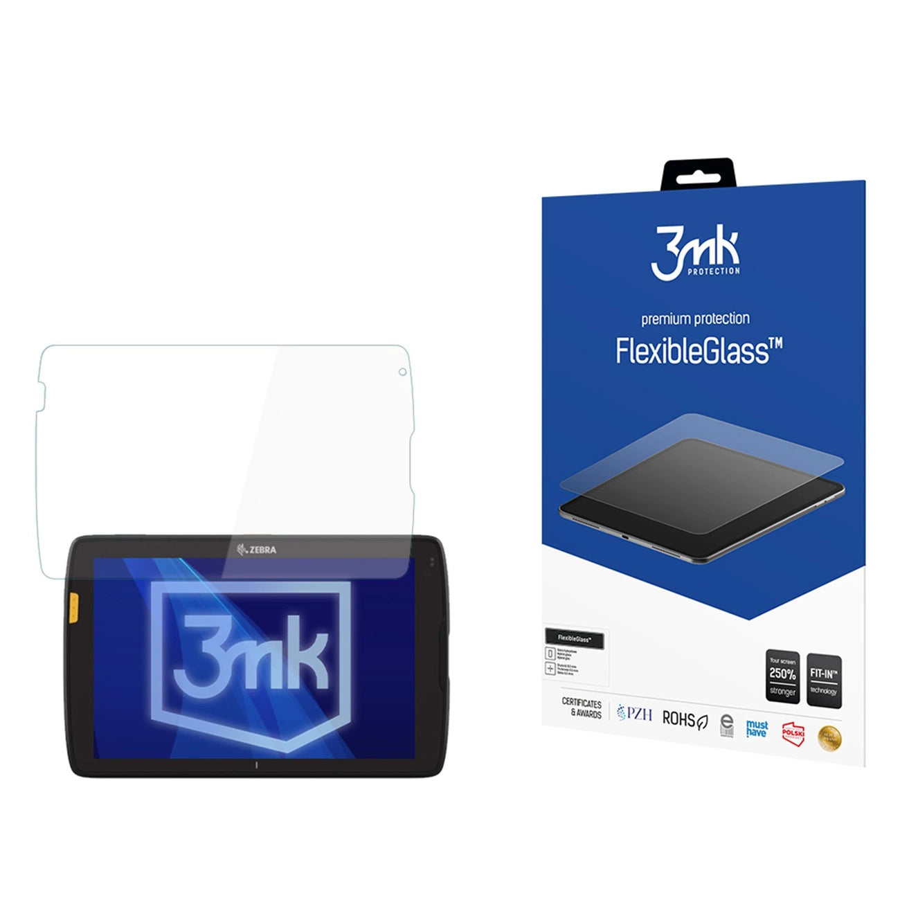 Hybrid glass 3mk FlexibleGlass for Zebra ET40 / Zebra ET45 10"_0