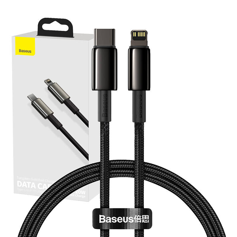 Baseus Tungsten Gold Cable Type-C to iP PD 20W 1m (black)_8