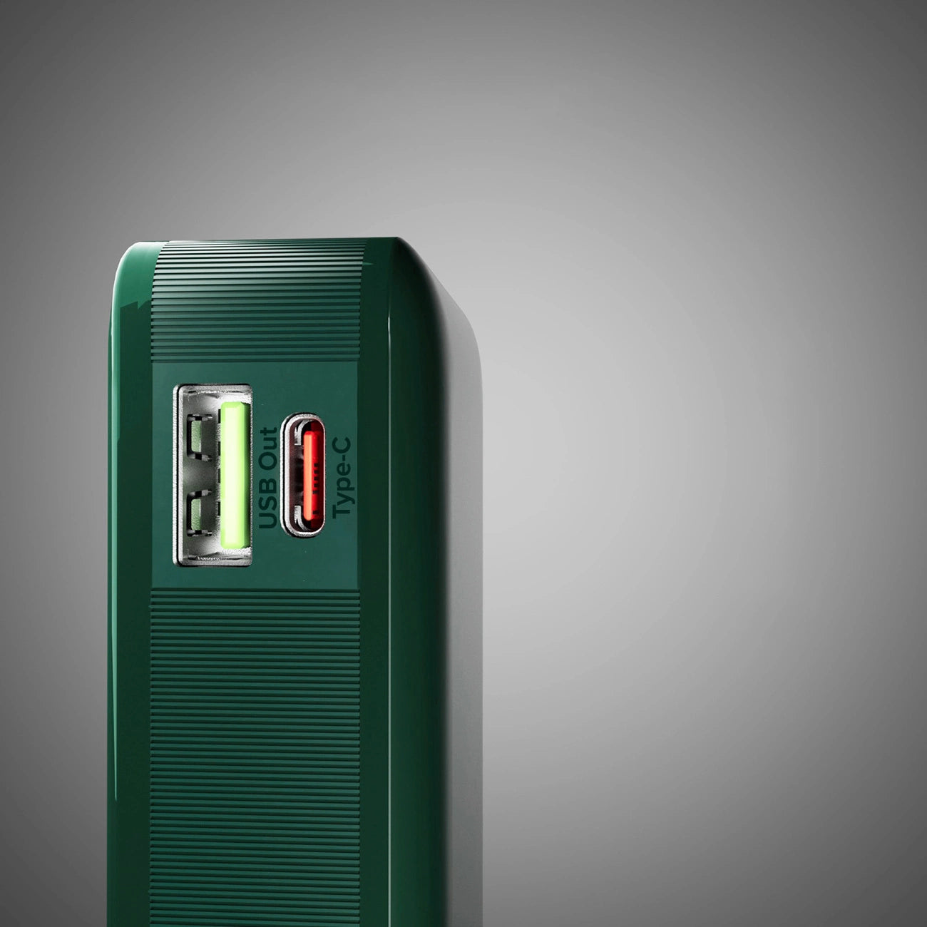 Powerbank SBS 10000 mAh 20W with built-in USB-C cable and digital display - green_6