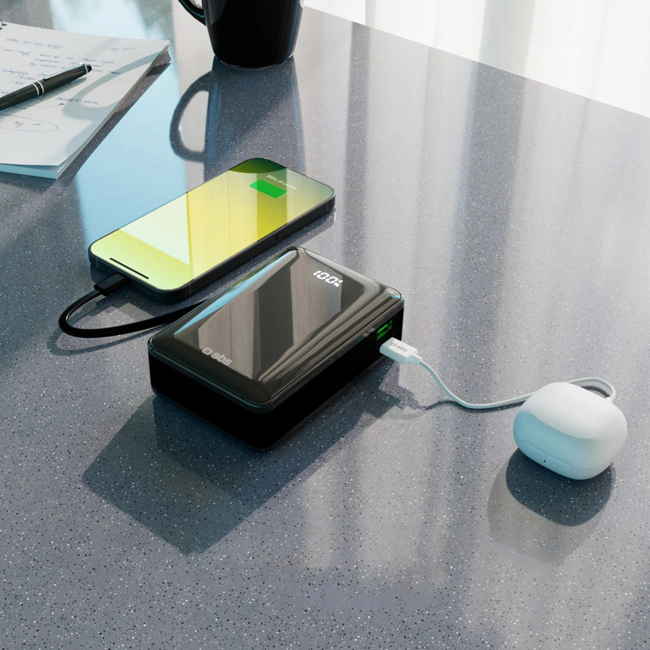 Powerbank SBS 20000 mAh 20W with built-in USB-C cable and digital display - black_10