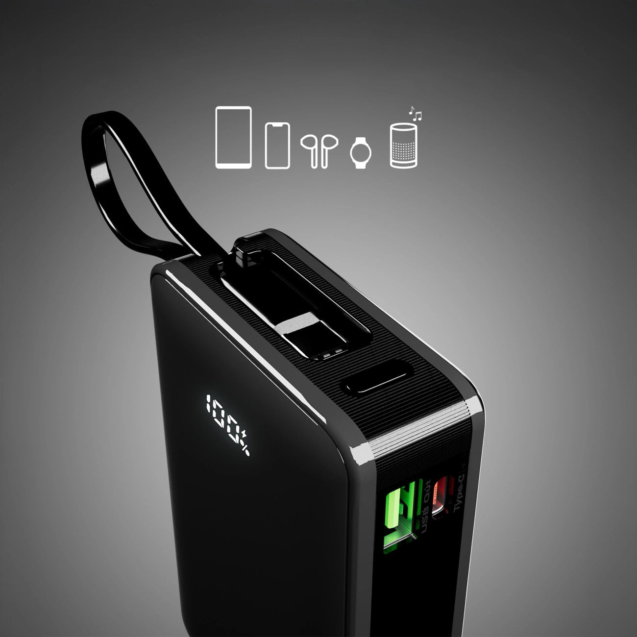 Powerbank SBS 20000 mAh 20W with built-in USB-C cable and digital display - black_5