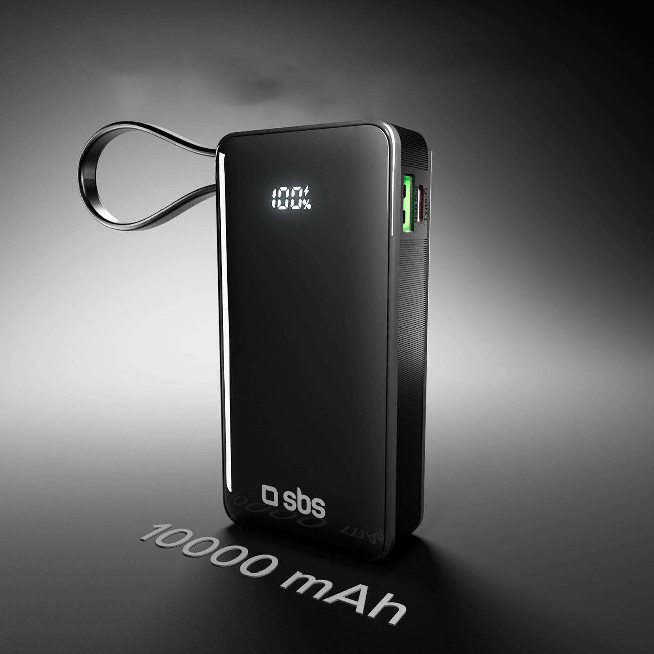 Powerbank SBS 10000 mAh 20W with built-in USB-C cable and digital display - black_9