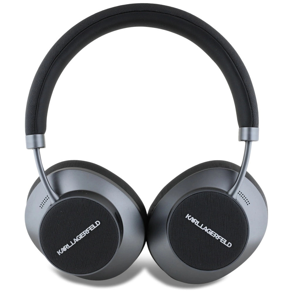 Karl Lagerfeld Saffiano Elongated Bluetooth ANC On-Ear Headphones - Black_2