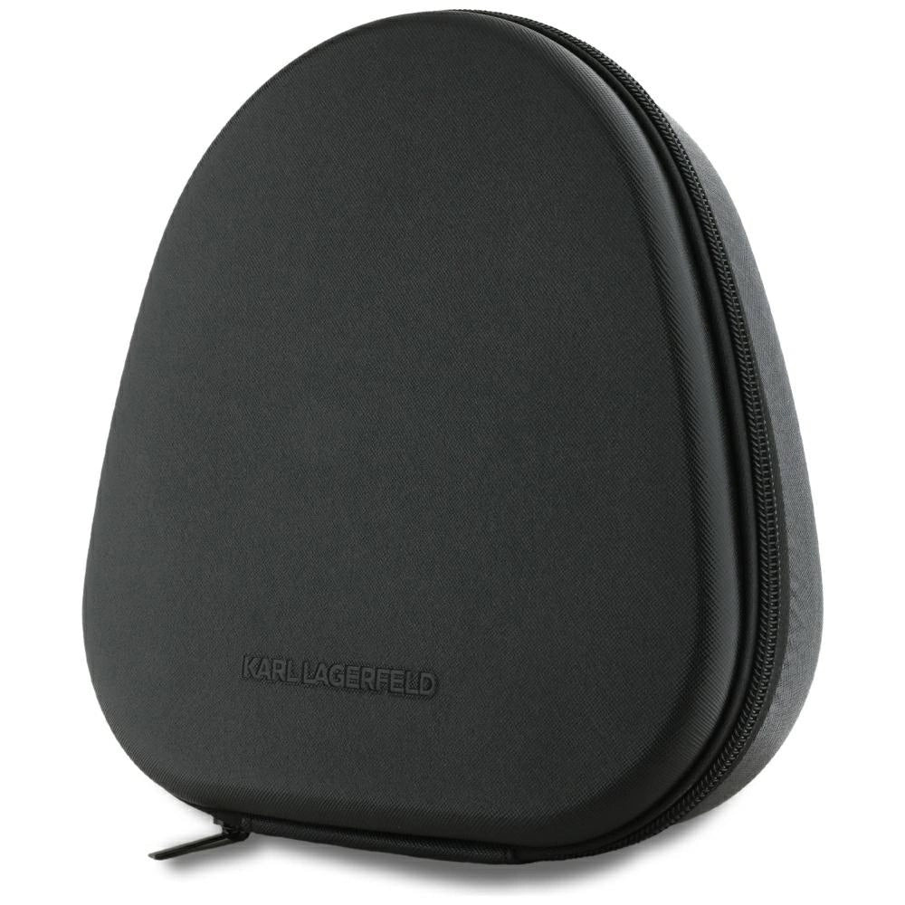 Karl Lagerfeld Saffiano Elongated Bluetooth ANC On-Ear Headphones - Black_4