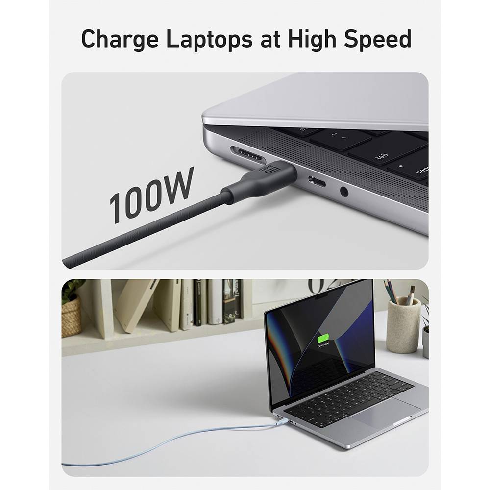 Cabo USB Anker 543 USB C 1,8 m Preto