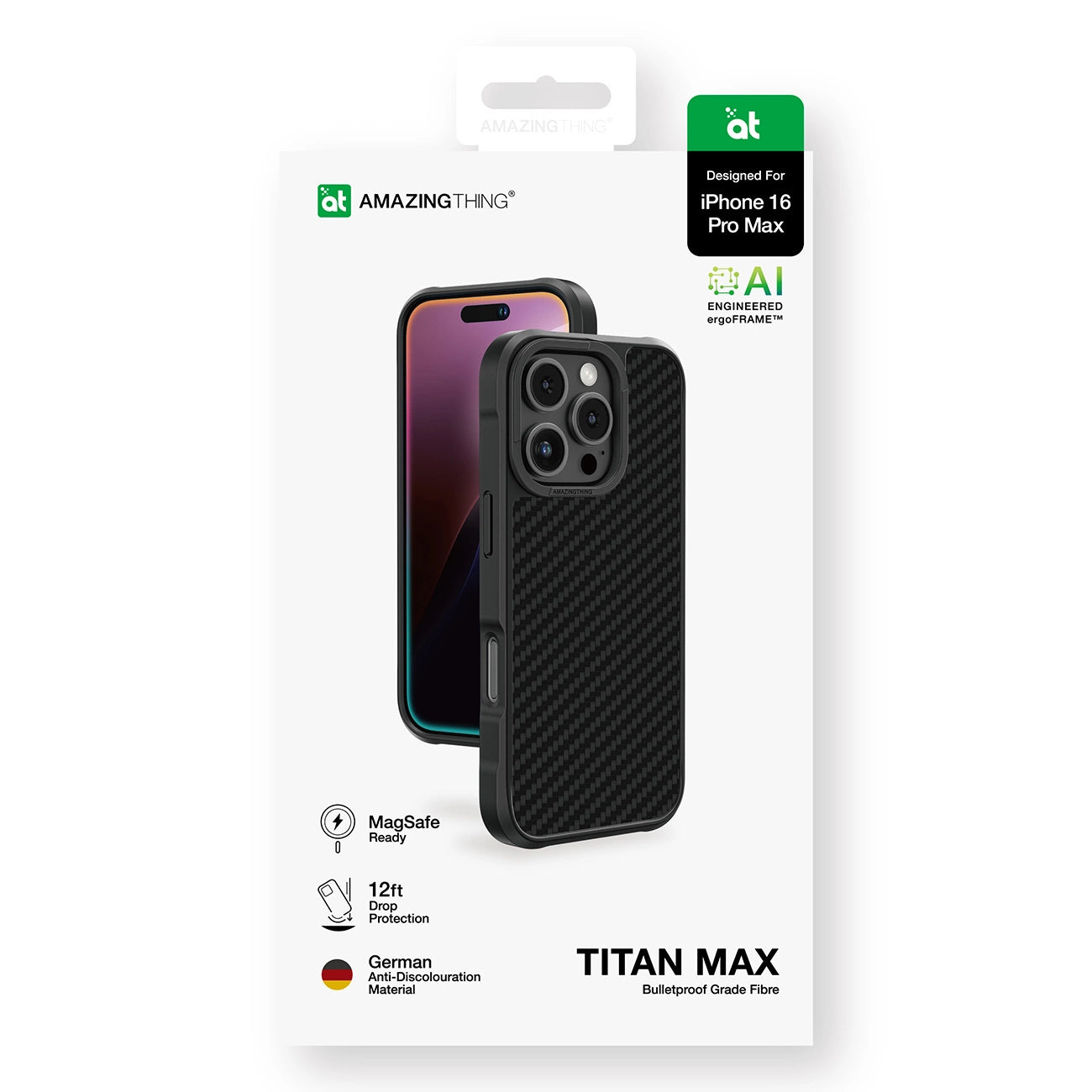 AmazingThing Titan Max Case with 1500D Aramid Fibers for iPhone 16 Pro Max - Black_3
