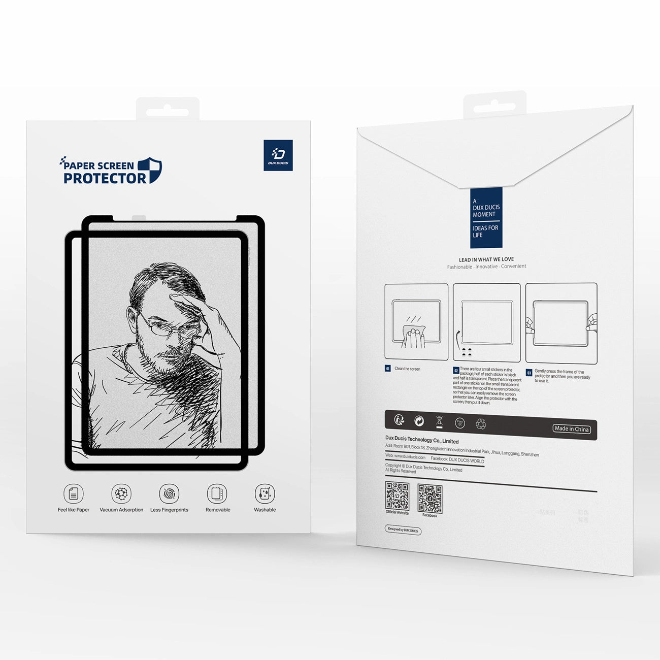 Dux Ducis Naad Paperlike Matte Screen Protector for Samsung Galaxy Tab S10 FE Plus - with Black Frame_9