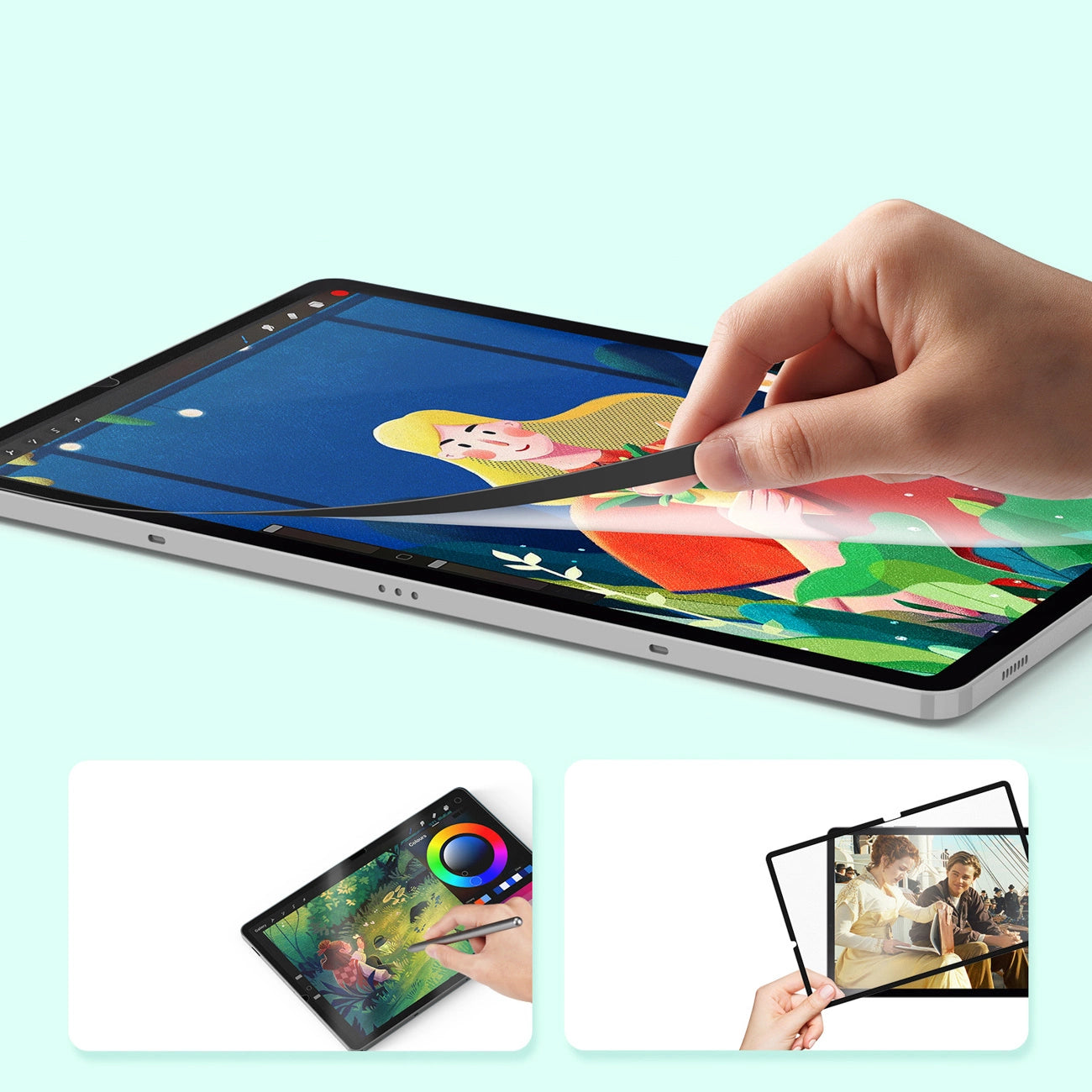 Dux Ducis Naad Paperlike Matte Screen Protector for Samsung Galaxy Tab S10 FE Plus - with Black Frame_6