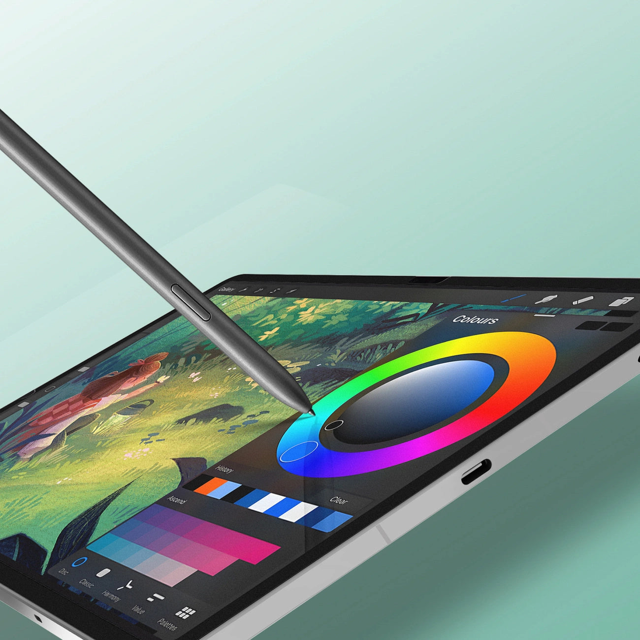 Dux Ducis Naad Paperlike Matte Screen Protector for Samsung Galaxy Tab S10 FE Plus - with Black Frame_7