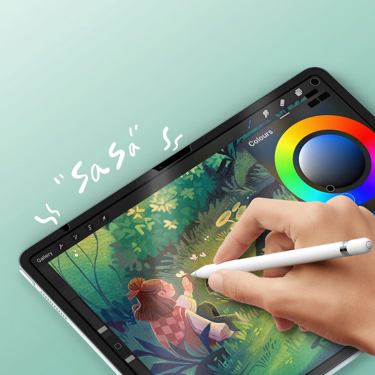 Dux Ducis Naad Paperlike Matte Screen Protector for iPad Air 13" (2024/2025) - with Black Frame_5