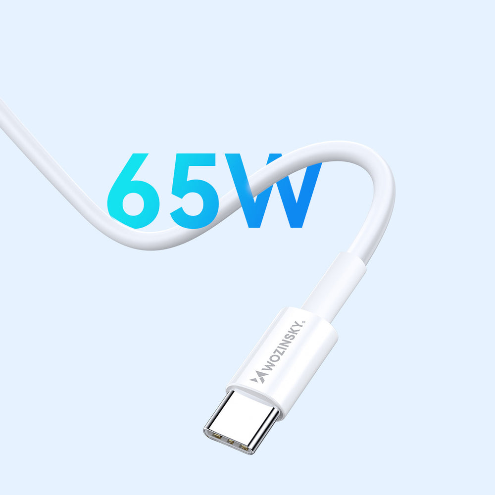 Wozinsky GaN 65W Charger with 2xUSB-C USB Ports with 65W CC Cable - White_7