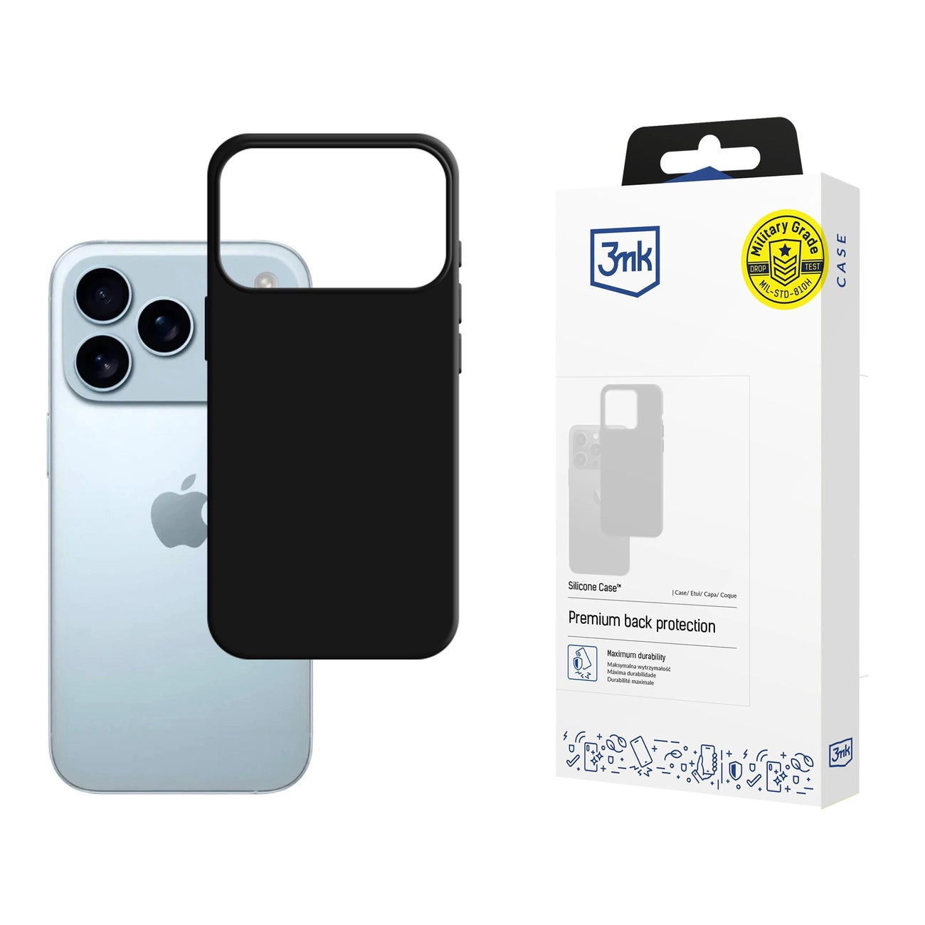 3mk Silicone Case for iPhone 17 Pro - Black_0