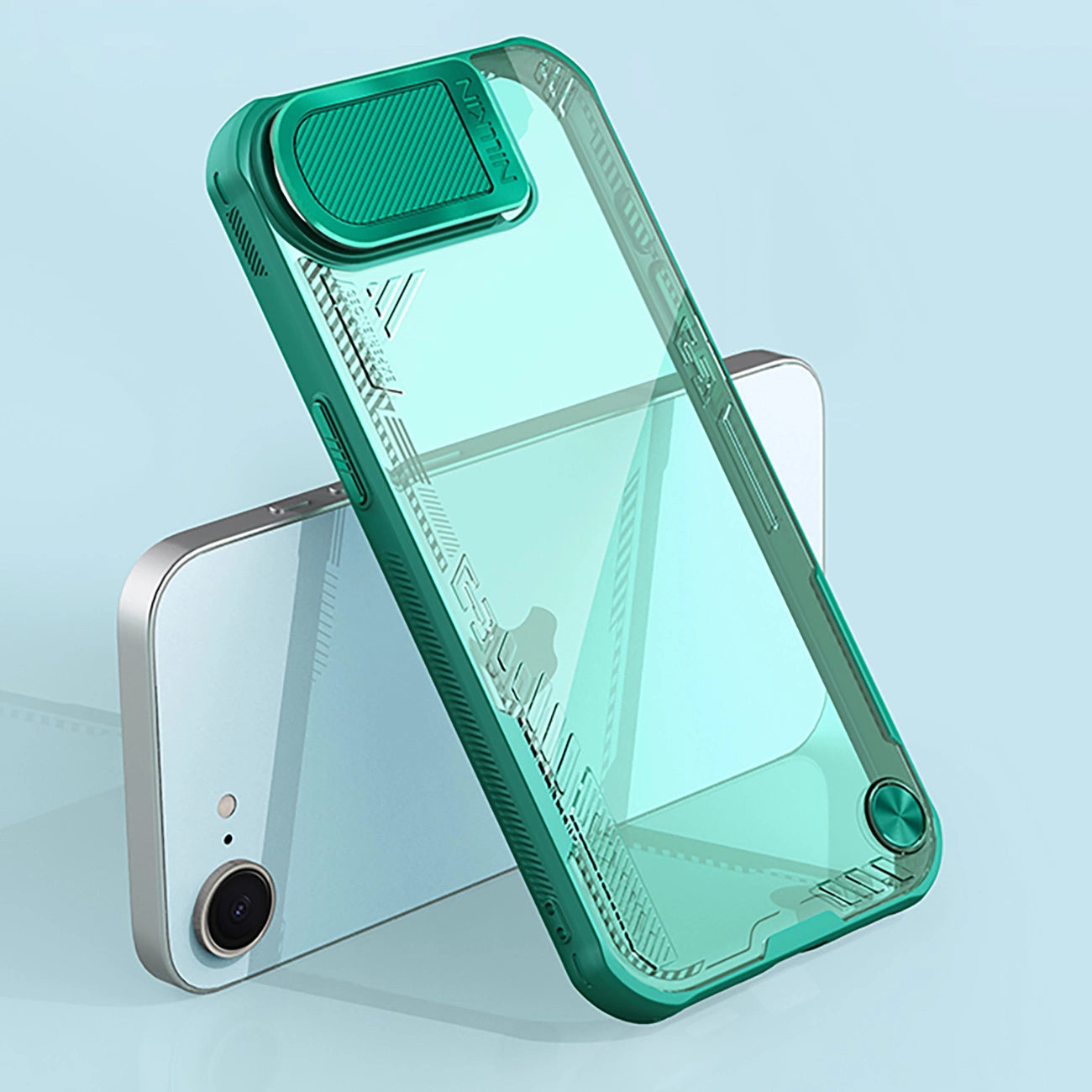 Nillkin Iceblade Prop Case with Lens Cover and Stand for iPhone 16e - Green_7